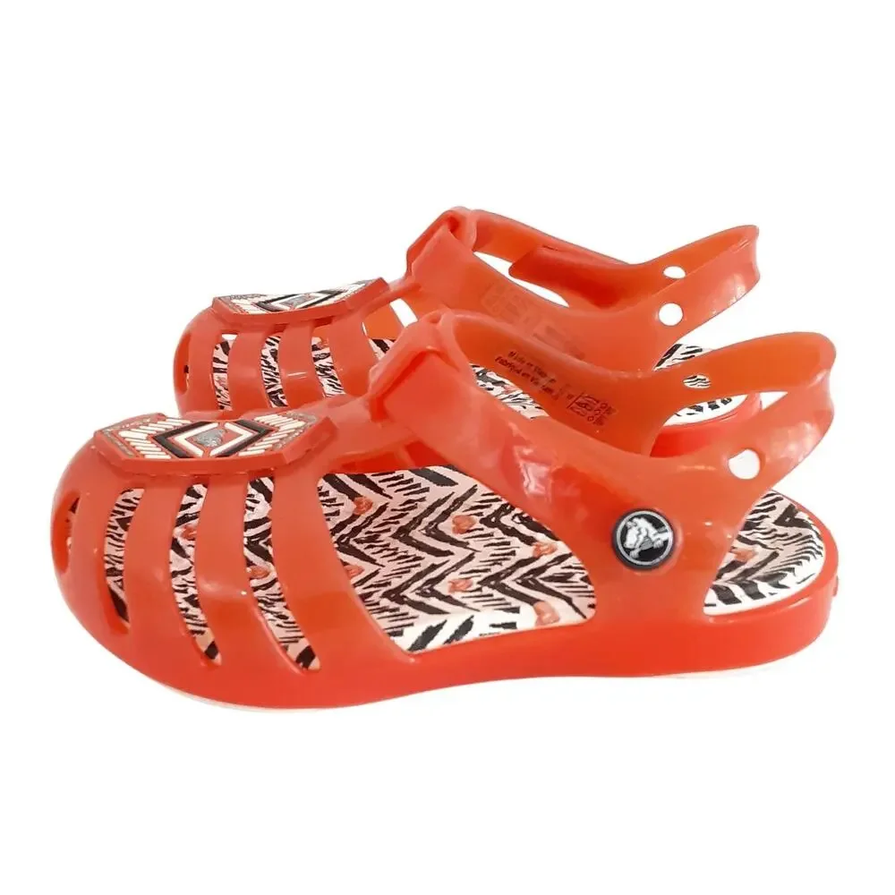 Crocs Drew x Isabella Gel Sandals Girls 5 Red Water Shoes Dress Shoes